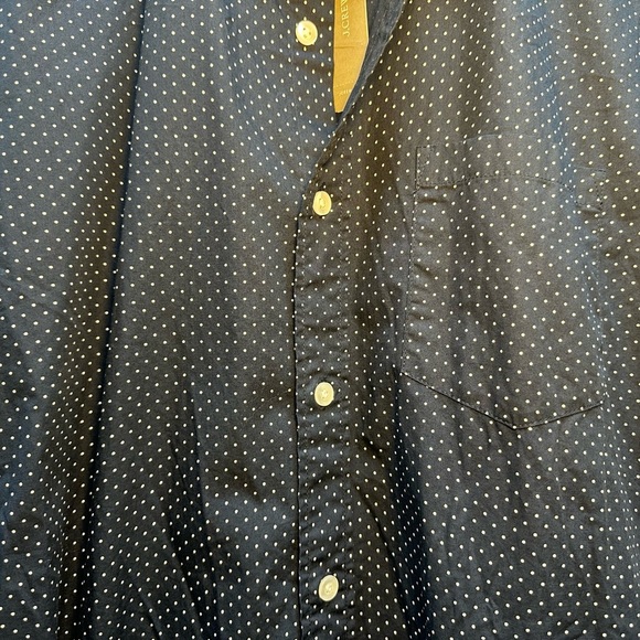 Navy Blue Polka Dot J. Crew Shirt-Men’s - Picture 2 of 3